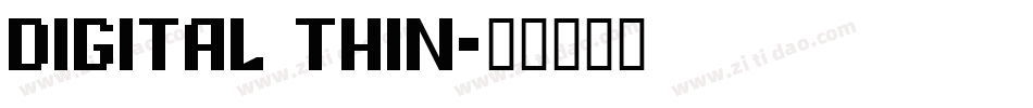 Digital Thin字体转换